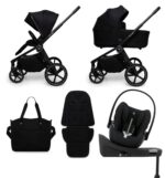 Carucior copii Muuvo Five Black 4in1 cu Cybex Cloud G Plus ADAC si isofix