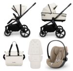 Carucior copii Muuvo Five Desert Sand 3in1 cu Cybex Cloud G Plus ADAC