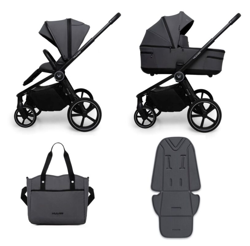 Carucior copii Muuvo Five Black 4in1 cu Cybex Cloud G3 Plus si isofix
