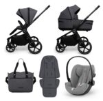 Carucior copii Muuvo Five Graphite 3in1 cu Cybex Cloud G Plus ADAC