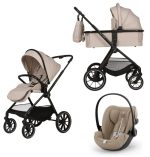 Carucior Copii Adamex Nova Beige 3in1 cu scoica Cybex Cloud G plus ADAC