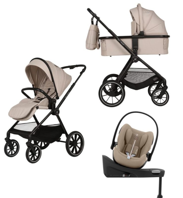 Carucior Copii Adamex Nova Beige 3in1 cu scoica Cybex Cloud G plus ADAC