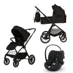 Carucior Copii Adamex Nova Black 3in1 cu scoica Cybex Cloud G plus ADAC