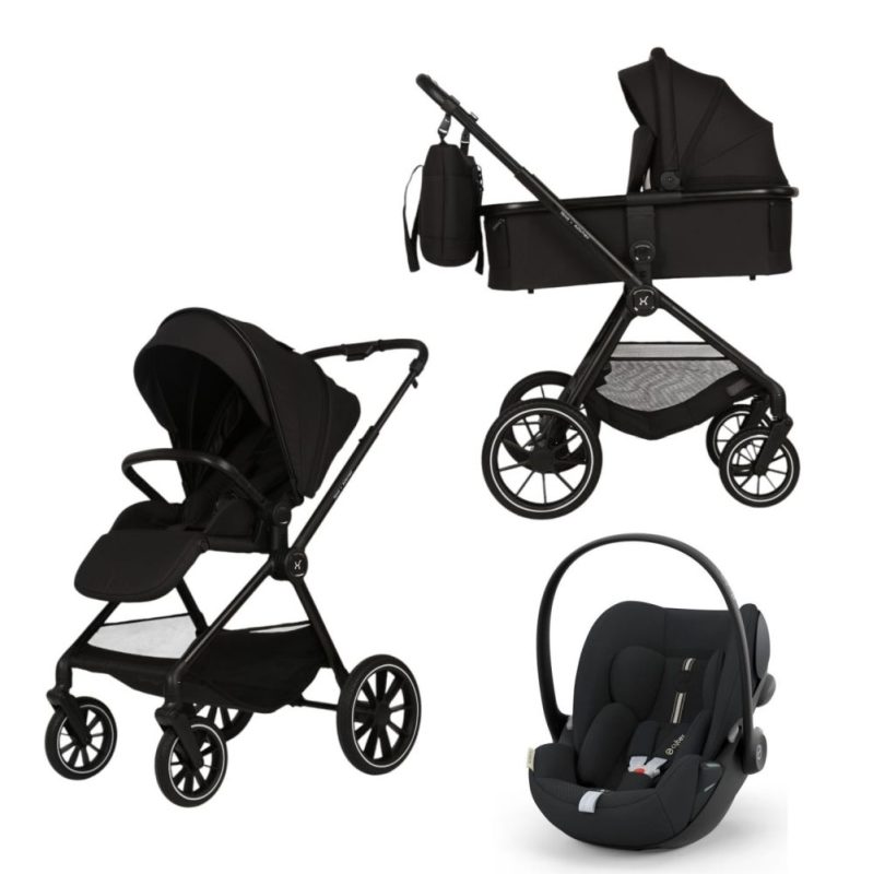 Carucior Copii Adamex Nova Black 3in1 cu scoica Cybex Cloud G plus ADAC