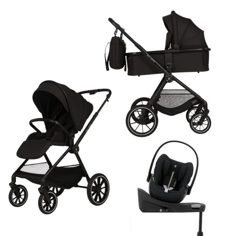 Carucior Copii Adamex Nova Black 3in1 cu scoica Cybex Cloud G plus ADAC