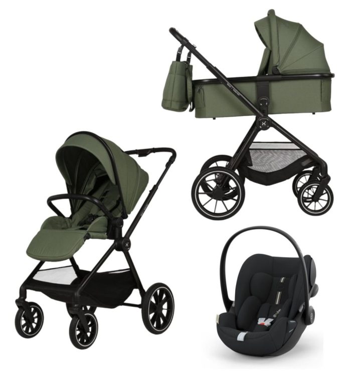 Carucior Copii Adamex Nova Green 3in1 cu scoica Cybex Cloud G plus ADAC - imagine 1