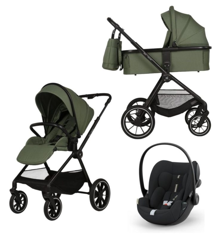Carucior Copii Adamex Nova Green 3in1 cu scoica Cybex Cloud G plus ADAC