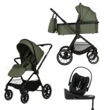 Carucior Copii Adamex Nova Green 4in1 cu scoica Cybex Cloud G plus ADAC si isofix