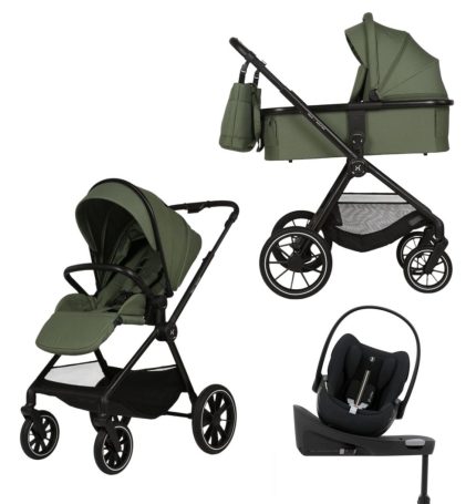 Carucior Copii Adamex Nova Green 3in1 cu scoica Cybex Cloud G plus ADAC