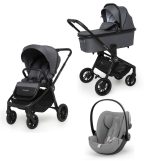 Carucior copii 3in1 Muuvo Quick Carbon Graphite cu Cybex Cloud G Plus ADAC