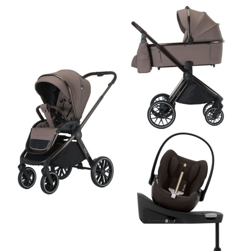 Spark Adamex Champagne-Latte 4in1 cu scoica Cybex Cloud G3 plus si isofix