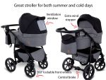 Carucior copii 3 in 1 Boston Bordo - imagine 4