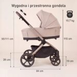Carucior copii Como Adamex Natura Latte 2 in 1 cu landou pliabil - imagine 7