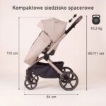 Carucior copii Como Adamex Natura Latte 2 in 1 cu landou pliabil - imagine 8