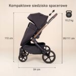 Carucior cu landou pliabil Como Adamex Satin 3 in 1 cu Cybex Cloud G+ ADAC - imagine 8