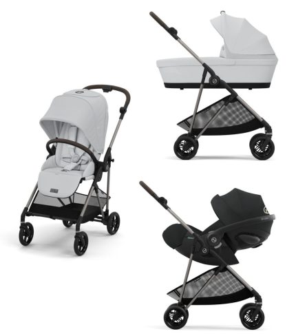 Noul Cybex Melio ultrausor sistem 3 in 1 cu Scoica Cloud G Plus i-size testata ADAC Fog Grey