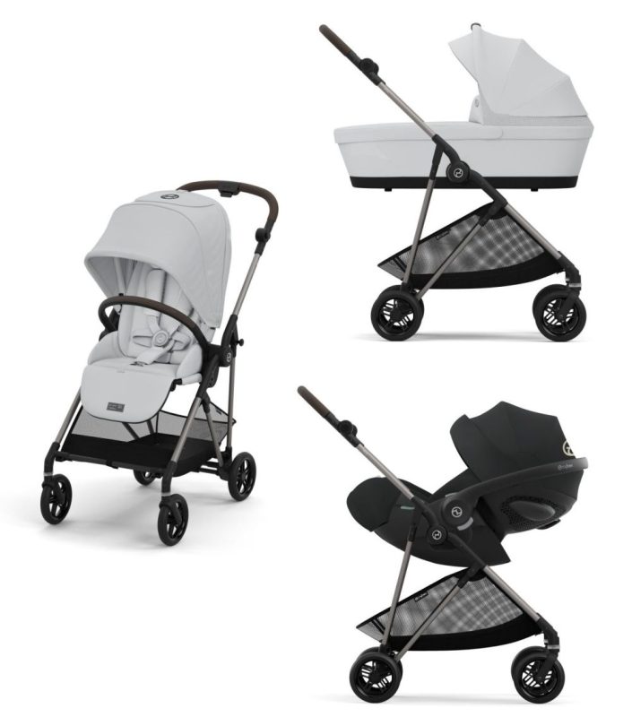 Noul Cybex Melio ultrausor sistem 3 in 1 cu Scoica Cloud G Plus i-size testata ADAC Fog Grey