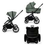 Carucior copii cu landou pliabil Muuvo Fold Pine Green 2 in 1