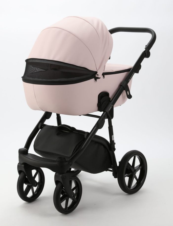 Carucior copii 3 in 1 Nola Adamex Deluxe Rose Leather SA15 cu scoica testata ADAC