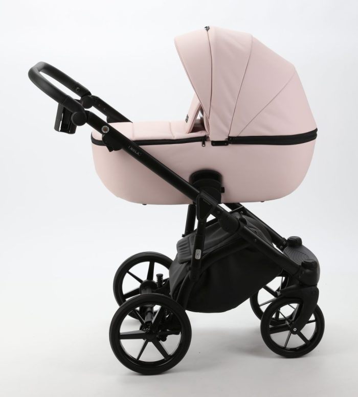 Carucior copii 3 in 1 Nola Adamex Deluxe Rose Leather SA15 cu scoica testata ADAC