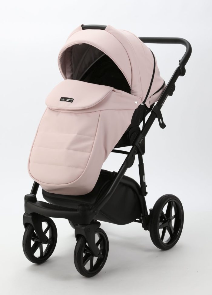 Carucior copii 3 in 1 Nola Adamex Deluxe Rose Leather SA15 cu scoica testata ADAC