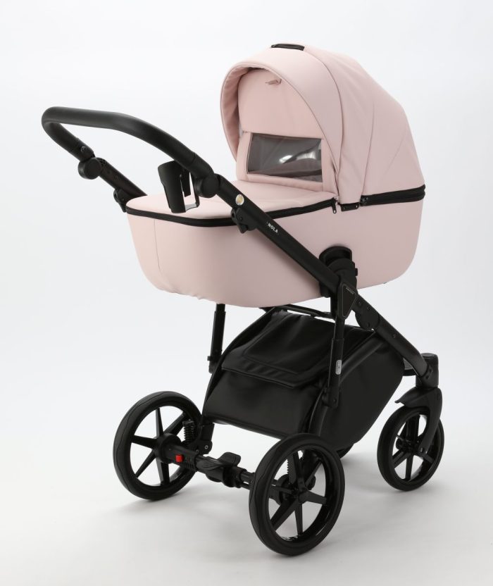 Carucior copii 3 in 1 Nola Adamex Deluxe Rose Leather SA15 cu scoica testata ADAC