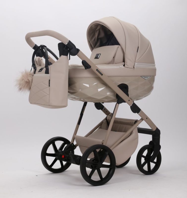 Carucior 3 in 1 Quantum Adamex Natura Beige cu scoica testata ADAC