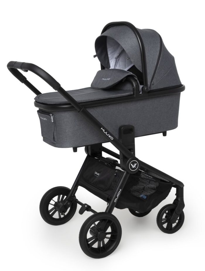 Carucior copii 3 in 1 Muuvo Quick Carbon Graphite cu Cybex Aton S2 i-size