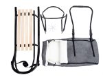 Sanie copii cu sac imblanit Oslo LoliBebe Blue - imagine 2
