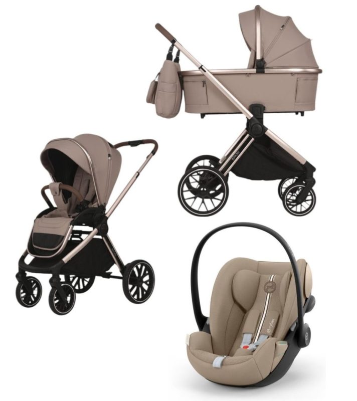 Spark Adamex Champagne-Latte 3in1 cu scoica Cybex Cloud G plus ADAC