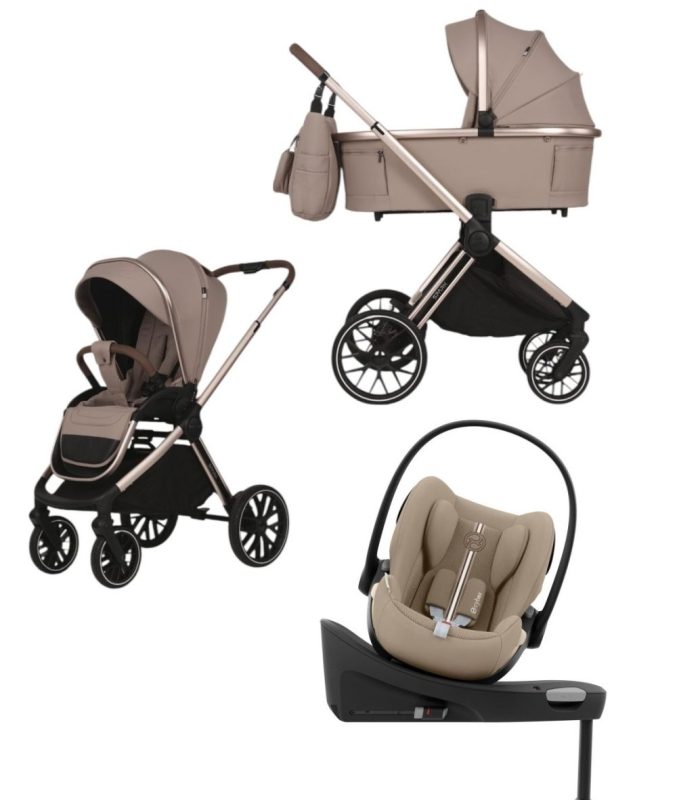 Spark Adamex Champagne-Latte 3in1 cu scoica Cybex Cloud G plus ADAC