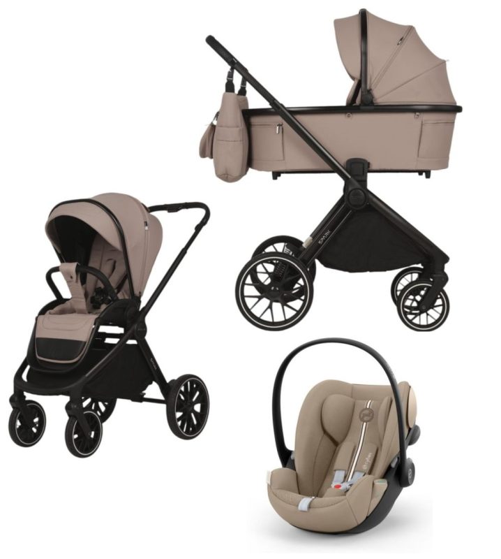 Spark Adamex Velvet-Latte 3in1 cu scoica Cybex Cloud G plus ADAC