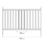 Patut din lemn Beige cu 2 laterale interschimbabile si saltea COCOS LoliBebe - imagine 6