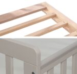 Patut din lemn Beige cu 2 laterale interschimbabile si saltea COCOS LoliBebe - imagine 4